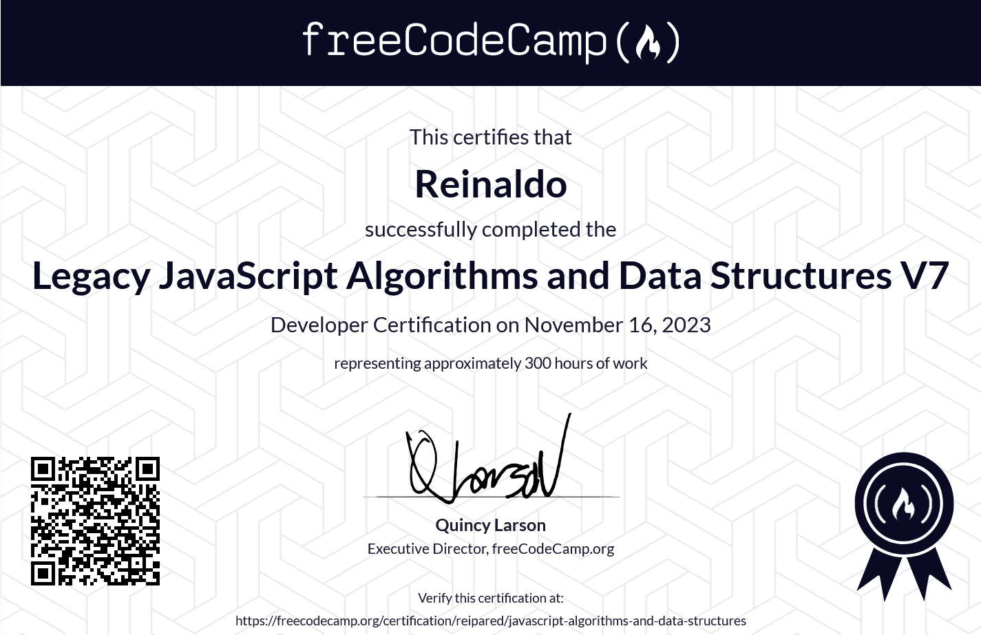 Legacy JavaScript Algorithms and Data Structures V7